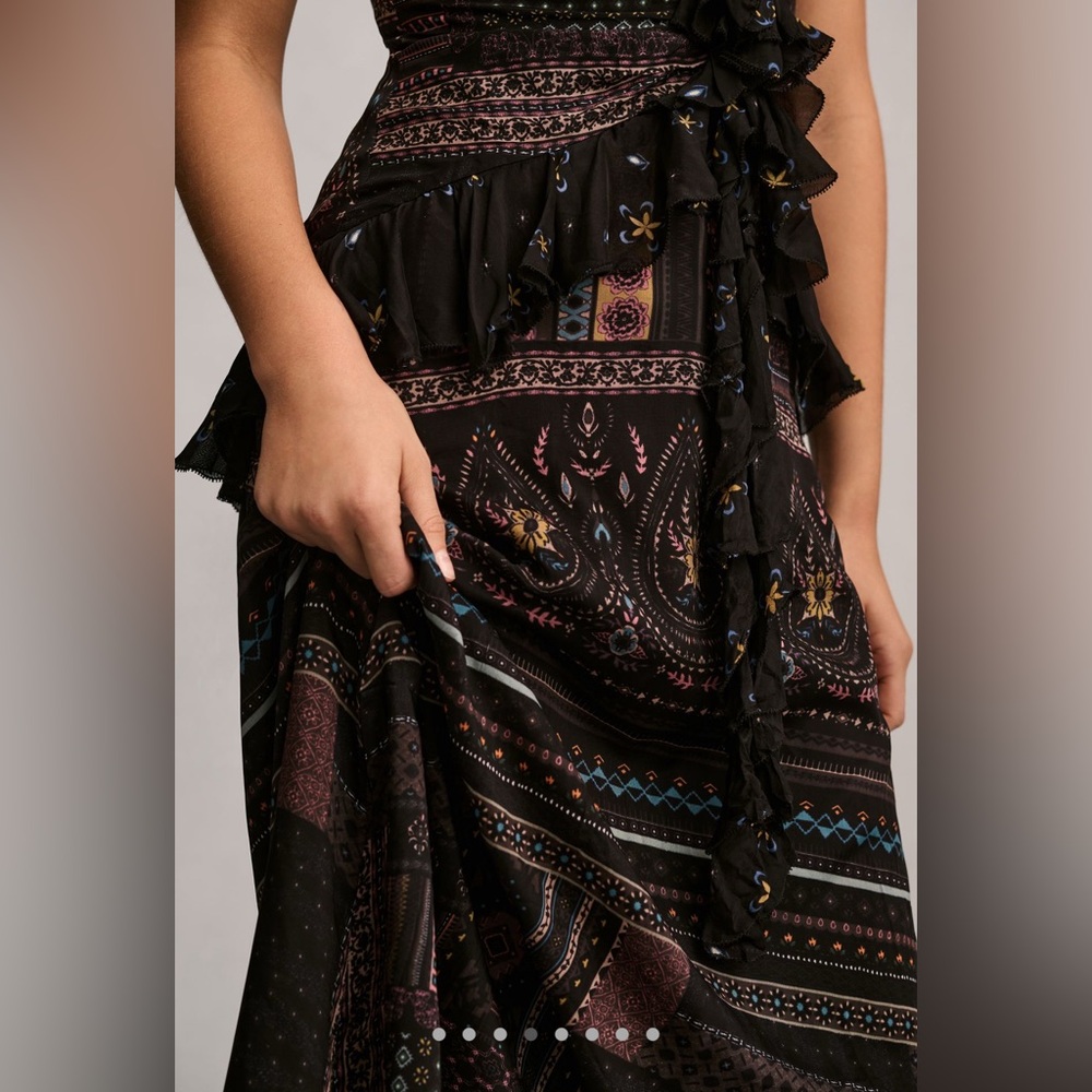 Anthropologie Let Me Be Sheer Printed V-Neck Midi Dress, Various Sizes, NWT - Picture 6 of 9